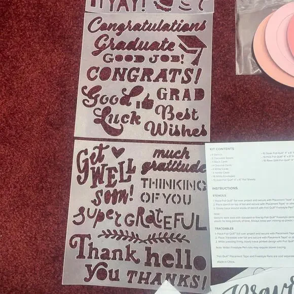 Lot American Kingston Crafts Card Making Kits Stencils Stamps Dies MIXED Sets - Picture 4 of 9